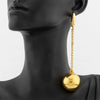 Gold Plated Round Bead Earrings for Women Simple Circle Ball Dangles Earrings Female Jewelry Accessories Birthday Gifts - Image 3