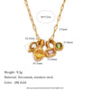 Colorful CZ Hammer Paperclip Chain Necklace Gold Plated 316L Stainless Steel Choker Elegant Women Jewelry - Image 7