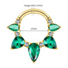 Titanium 16G Pear CZ Hinged Clicker Segment Hoop Ring 8mm/10mm Hinged Daith Clicker Septum Nose Jewelry - Image 10