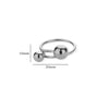 Stainless Steel Double-layer Beads Rings for Women Gold Plated Geometric Ball Bead Open Ring Aesthetic Punk Jewelry - Image 7