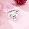 Silver Elephant Parent-Child Open Rings For Women Girls Jewelry Birthday Anniversary Gifts - Image 3