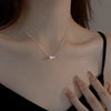 Stering Silver Two Pearl Necklace Pendant for Women Jewelry Collarbone Chain Gift Accessories - Image 5