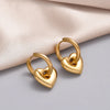 Stainless Steel Round Star Moon Heart Pendant Hoop Earrings for Women Classic Y2K Jewelry Gold Silver Color Earring - Image 14