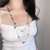 Y2K Layered Pentagram Long Necklace Elegant Star Pendant Double Chain Sweater Jewelry for Casual Outfits Sweet Women Choker Gift - Image 2