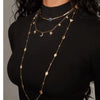 Gold Color Shell Cz Charm Long Double Layer Necklace For Women Girl Holiday Delicate Jewelry - Image 2