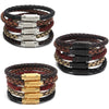 Leather Bracelets Stainless Steel Braided Rope Bracelets for Men Women Stainless Steel Accessories Braid Style Bangles - Image 4