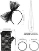 Pesenar 80s Fancy Dress Costume Accessories Lace Headband Earrings Fishnet Gloves Necklace Bracelet for 80s Retro Party - Image 2