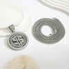A Dollar Pendant Necklace with a Unique Style, Featuring a Diamond-Encrusted Dollar Cuban Chain - Image 4