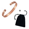 Copper Cuff Bracelet with Magnets Adjustable in Rose Gold-Tone - Image 9