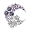 Shiny Crystal Brooch All Rhinestone Stars Moon Pin Men and Women Accessories Holiday Gift - Image 6