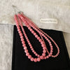 Zakol 4/6/8mm Pink Blue Round Stone Beaded Necklace for Women Girls Versatile Dopamine Choker - Image 1
