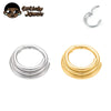 Titanium Nose Piercing Segment Rings 3 Layer Nose Septum Ring Hoop 16G Ear Tragus Helix Clicker Earring Body Jewelry - Image 1