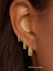Star Flower and Bow Hoop Earring Set with Crystal Accents in Gold-Tone or Silver-Tone - Image 13