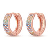 Rose Gold Series Silver Flamingo Giraffe Star and Moon Flower Earrings Elegant Party Jewelry Gifts - Image 27