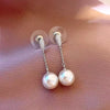 Light Small Tassel Pearl Earrings Jewelry Round Face Suitable Ear Accessories For Womens and Girls Gift - Image 5