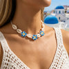 Bohemia Sea Shell Choker Necklace For Women Summer Sweet Flower Pendant Hand-woven Rope Neck Chain Jewelry Accessory - Image 11