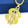 Playing Card and Dollar Sign Pendant Necklace Hip Hop Style 60cm - Image 5