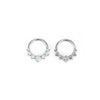 Titanium Square Zircon Nose Ring Earrings Closed Ring Buckle Earrings Body Piercing Jewelry - Image 6