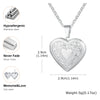 Silver Color Stainless Steel Women Locket Pendant, Openable Heart Pendant Necklaces, Life Tree Floral Collar - Image 15