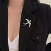 Stainless Steel Swallow Brooch Unisex Niche Literary Minimalist Pin Accessory Daily Wear Gifts - Image 3