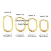 Two-Piece Clip-On Hoop Earrings with Oval Profile - Image 2