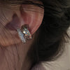 Zircon Double-layer Ear Cuff No Piercing Earring Punk Unique Metal Geometric Ear Clip for Women Jewelry - Image 7