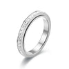 Stainless Steel Rotatable Ring with Small Square Diamond Niche Decompression Design Selling Accessory - Image 6