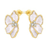 Silver Gold Petal Flower Stud Earrings For Lady Jewelry Party Anniversary Gifts - Image 31