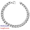Stainless Steel Couple Men/Woman Bracelets Curb Cuban Link Chains On Hand Rock Bracelet Wrist Jewelry Gifts - Image 17