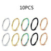 Stainless Steel Hinged Hoop Clicker Set 16G for Nose Septum and Cartilage 5 or 10 Pieces - Image 9