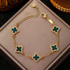 Lennik Classic Lucky Clover Bracelet for Women, Elegant Five Leaf Flower Bracelet, Temperament Four Leaf Flower Jewelry - Image 5