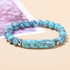 JD Stone Tiger Eye Amethyst Rectangle Bar Charm Bracelet Women Men Stone Powder Crystal Rough Chakra Jewelry - Image 6
