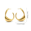 Stainless Steel Irregular Twisted Stud Earrings for Women Modern L-Shaped Statement Chic Abstract Geometric Jewelry Gift - Image 8