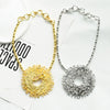 Exaggerated Metal Alloy Big Sun Pendant Necklace For Women Jewelry Show Model Clothing Statement Accessory - Image 4