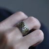 Vintage Silver Plated Irregular Rings for Men Domineering Cracked Hammered Opening Ring Adjustable Jewelry Male Gift - Image 9