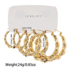 Boho Style Large Circle Bamboo Joint Hoop Earrings Set for Women Golden Silver Color Earrings Party Jewelry Accessory - Image 6