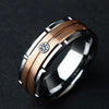 Classic Stainless Steel Men's Ring with Two-Color Electroplating Simple Jewelry Accessory Sizes 6-13 - Image 4