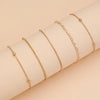 5pcs/set Gold/Silver Color Thin Heart Chain Bracelets Set For Women Daily Wear Jewelry Accessories - Image 5