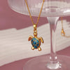 Colored Turtle Pendant Necklace for Women Summer Beach Female Charm Necklace Beads Chain Cute Stainless Steel Jewelry collar - Image 4