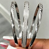 Yupsk 3Pcs/Set 316L Stainless Steel Stacking Bracelets Dazzling Shiny Frosted Surface Cuff Bangle Daily Accessories - Image 2