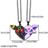 2-piece cute Eevee cartoon pendant necklace with heart patchwork, anime-style metal necklace - Image 7