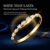 JP One Gold Color Snap-on Zircon Bangle, Stainless Steel Irregular Bracelet for Women, Jewelry Gift - Image 5