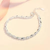 Silver Sparkling Bracelets for Women Korean Gypsophila Double Layered Adjustable Bracelet Party Jewelry - Image 7