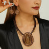Jewelry Set Water Drop Resin Gems Aluminum Wire Handmade Braided Necklace Earrings Women's Party Accessories - Image 9