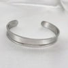 Cuff Adjustable Bangles Unisex Stainless Steel Bracelet CN(Origin) - Image 4