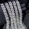 14mm Iced Out Prong Cuban Link Chain Necklace for Men Women 2 Row Rhinestone Paved Miami Rhombus Hip Hop Jewelry - Image 1