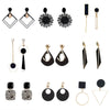 Black Hanging Long Earrings for Women Triangle Square Statement Drop Earrings Boucle Oreille Jewelry - Image 1