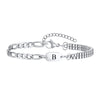 A-Z Initial Bracelets for Men Women, Figaro Chain, Double Layered Box Link Chain Bracelets, Name Gift for Him - Image 31
