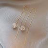 Shiny Zircon Ball Flower Pendant Long Earline For Women's or Girl‘s Jewelry Unusual Earring Ear Accessories - Image 5