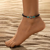 Bohe Sea Turtle Rainbow Beaded Anklets For Women Elastic Rope Chains Adjustable Ankle Bracelet Beach Jewelry Summer Accessories - Image 1
